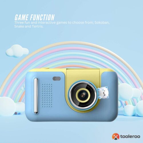 Kids HD Digital Camera Blue Children's Selfie Photo Video 2.4 Inch Screen - Image 7