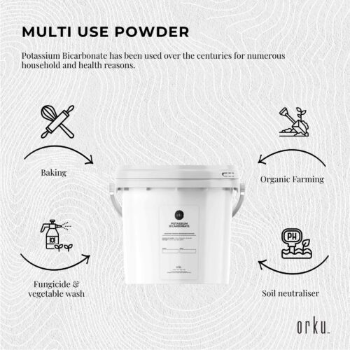 5Kg Organic Potassium Bicarbonate Powder Tub Food Grade FCC for Brewing Baking - Image 2