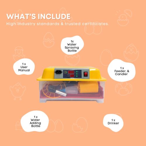 Electric 24 Egg Incubator Accessories Hatching Eggs Chicken Quail Duck - Image 8