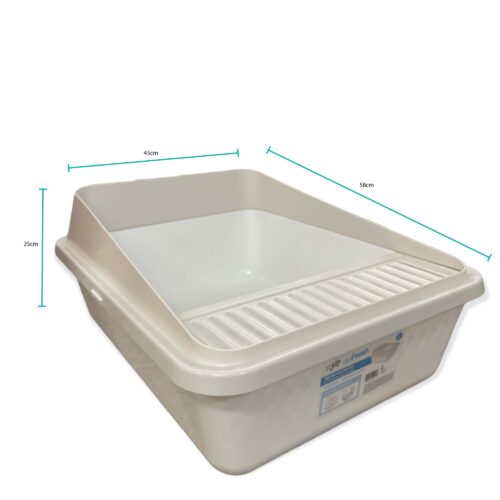 High Back Cat Litter Tray Large Pet Fresh Clean Kitten Toilet Box - Image 2