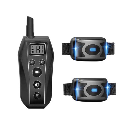 Dog Bark Collar 2x 600m Range Receivers Vibration IPX7 Waterproof Training Aid