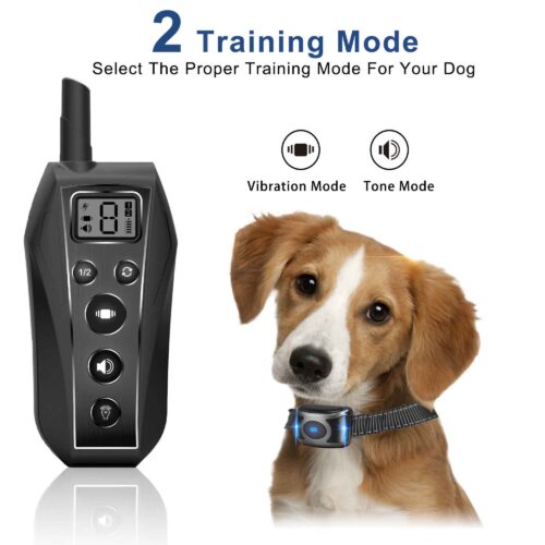 Dog Bark Collar 2x 600m Range Receivers Vibration IPX7 Waterproof Training Aid - Image 3