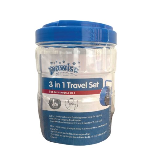3 In 1 Pet Travel Food Water Bowl Set Dog Cat Portable Feeding Carry Container - Image 5