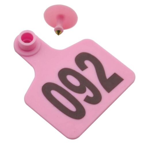 1-100 Cattle Number Ear Tags 5x4cm Set Small Pink Pig Goat Livestock Label - Image 3