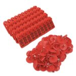 1-100 Cattle Number Ear Tag 5x2cm Set Mini Red Cow Sheep Pig Livestock Label