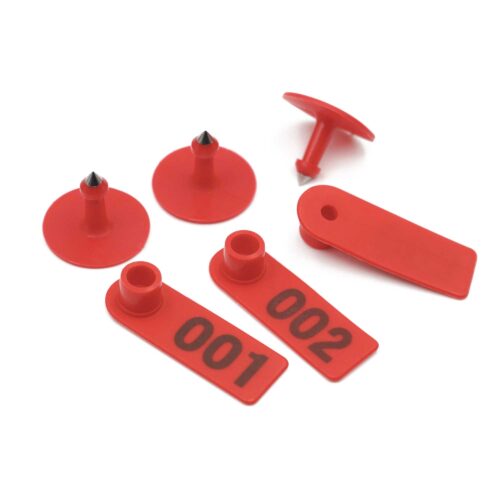 1-100 Cattle Number Ear Tag 5x2cm Set Mini Red Cow Sheep Pig Livestock Label - Image 4
