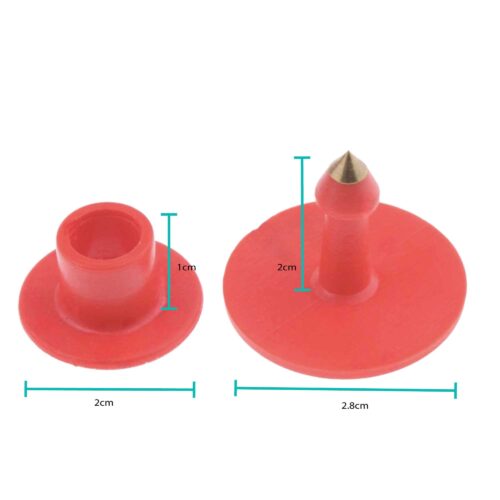 1-100 Cattle Number Ear Tag Set Round Red Pig Sheep Goat Livestock Label - Image 2