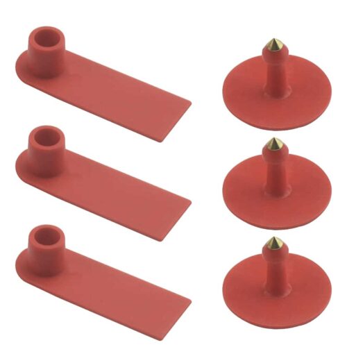 100x Cattle Ear Tags Set 5x2cm Mini Red Blank Cow Pig Sheep Livestock Label - Image 3
