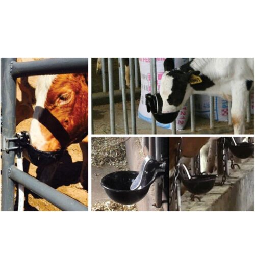 25cm Cattle Drinking Bowl Iron Cast Mounted Automatic Water Cow Horse Trough - Image 5