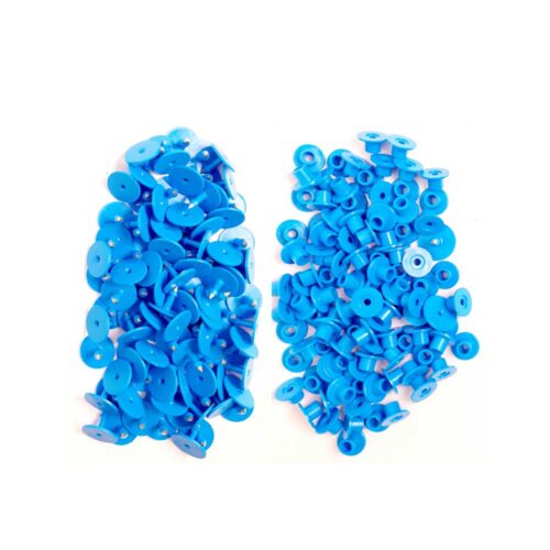100x Cattle Ear Tags Set Round Blue Pig Sheep Goat Small Blank Livestock Label