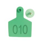 1-100 Cattle Number Ear Tags 7.5x10cm Set XL Green Cow Sheep Livestock Labels