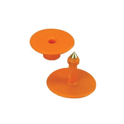 100x Cattle Ear Tags Set Round Orange Blank Pig Sheep Goat Cow Livestock Label