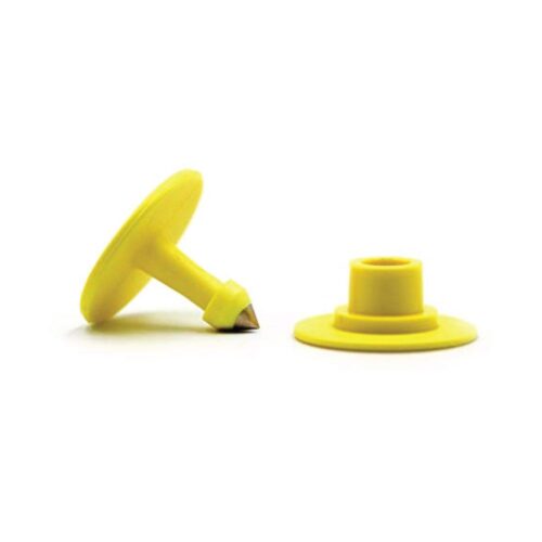 100x Cattle Ear Tags Set Round Yellow Blank Pig Sheep Goat Cow Livestock Label