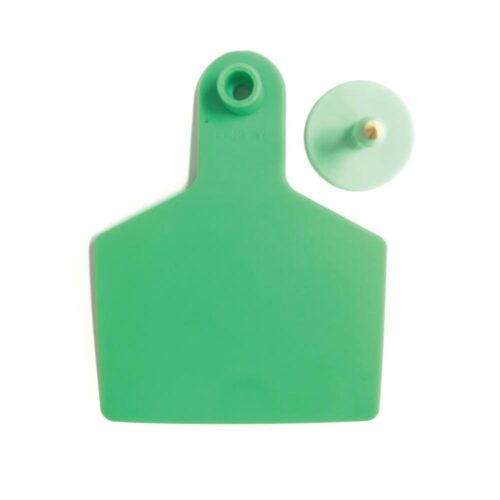 100x Cattle Ear Tags 7.5x10cm Set XL Green Blank Cow Sheep Livestock Labels