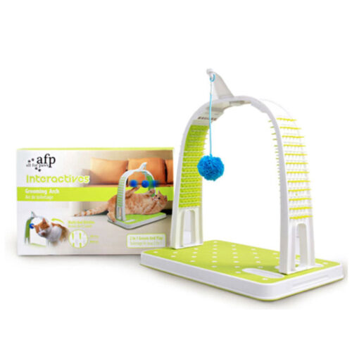 Cat Grooming Arch Intercative Self Groom Brush Scratcher Play All For Paws