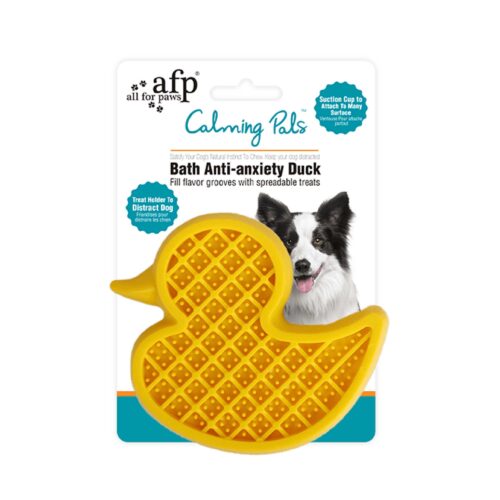 Dog Bath Time Calming Lick Mat Suction Duck Food Treat Feeder