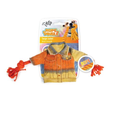 Dog Chew Rope Squeak Jacket For Biting Cleaning Puppy Teeth Play Toy AFP