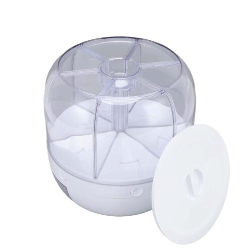 6 Grid Rotating Food Grain Dispenser 7.2L Large Compartment Storage Container - Image 8