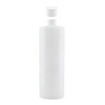 1x 1L Clear HDPE Round Bottle 28/410 Caps Empty Plastic Food Storage