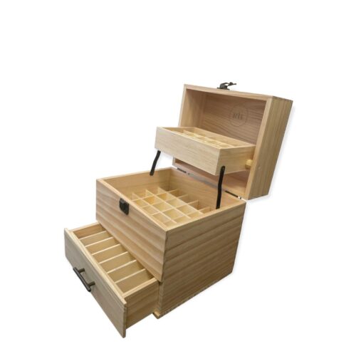 59 Slots Essential Oils Storage Box Wooden 3-Tier Bottle Holder - Image 4