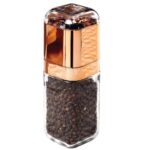 Salt and Pepper Grinder 180ml Glass Design Rose Gold Bottle Manual Hand Mill