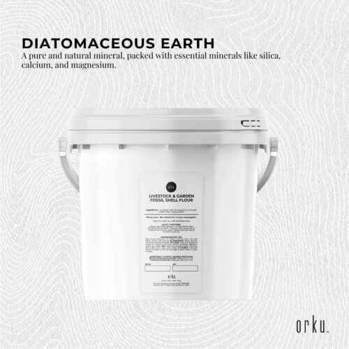 Orku 3Kg Fossil Shell Flour Tub Livestock Garden Diatomaceous Earth - Image 3