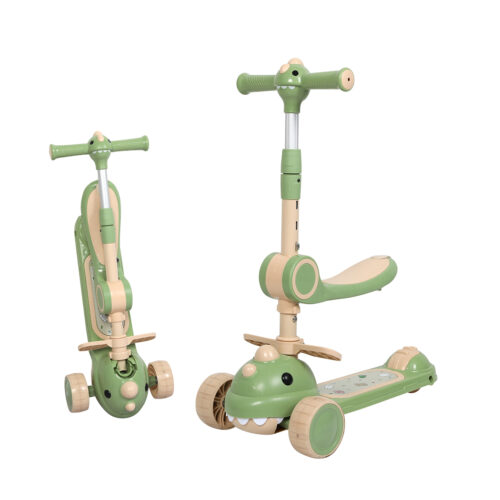 BoPeep Foldable Kids Scooter Flip able Seat Green
