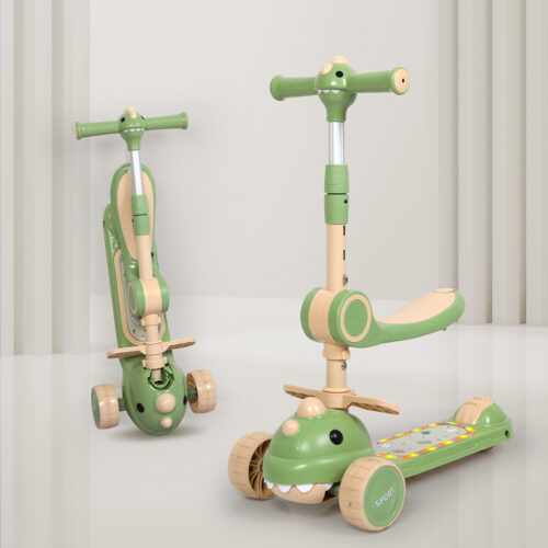 BoPeep Foldable Kids Scooter Flip able Seat Green - Image 7