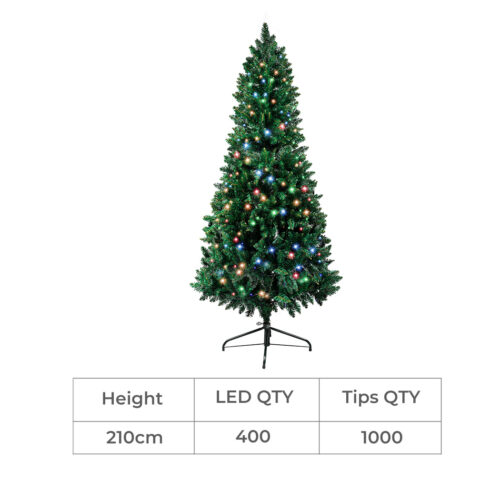 SANTACO Prelit Slim Pencil Christmas Tree 2.1M - Image 3