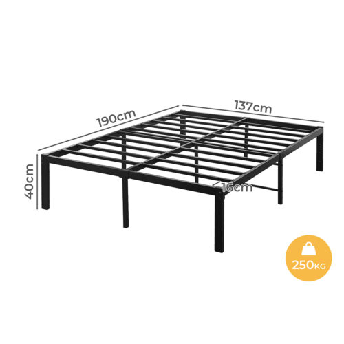 Levede Metal Bed Frame Heavy Duty Storage Space - Image 3