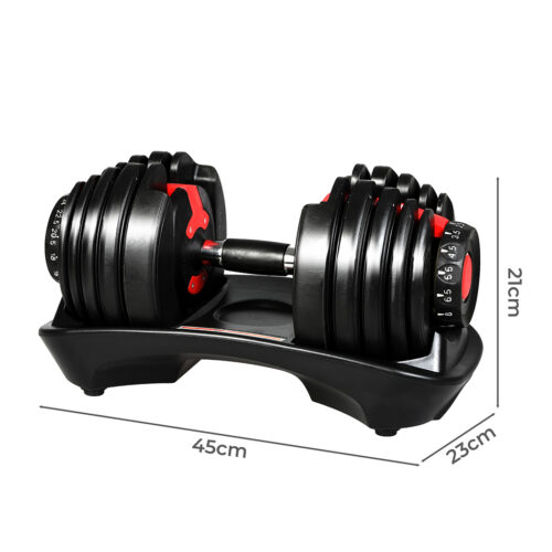 Centra 24kg Adjustable Dumbbell Set Home Gym - Image 3