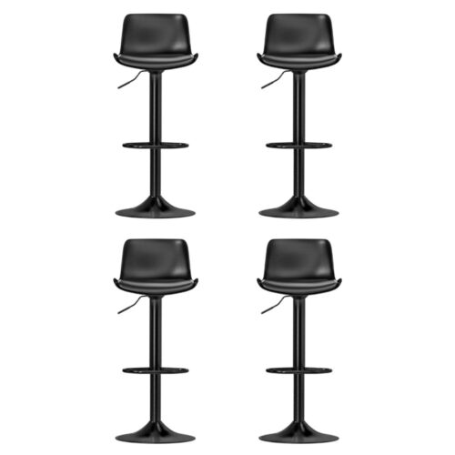 Artiss 4x Bar Stools Padded Seat Gas Lift Black - Image 3
