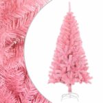 Artificial Christmas Tree with Stand Xmas Decor Pink 120cm PVC