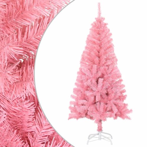 Artificial Christmas Tree with Stand Xmas Decor Pink 120cm PVC