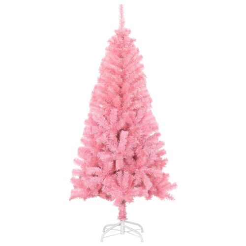Artificial Christmas Tree with Stand Xmas Decor Pink 120cm PVC - Image 2