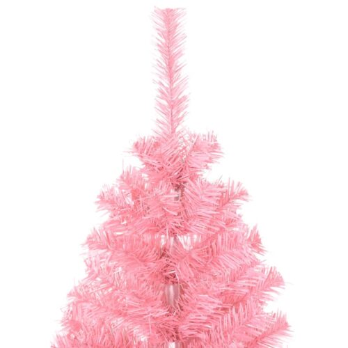 Artificial Christmas Tree with Stand Xmas Decor Pink 120cm PVC - Image 3