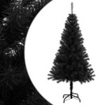 Artificial Christmas Tree with Stand Xmas Decor Black 120cm PVC