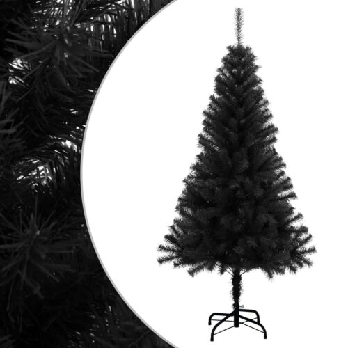 Artificial Christmas Tree with Stand Xmas Decor Black 120cm PVC - Image 7