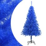 Artificial Christmas Tree with Stand Xmas Decor Blue 150cm PVC