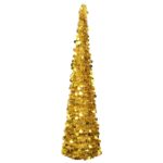 Pop-up Artificial Christmas Tree Xmas Decor Ornament Indoor Decoration Gold 180cm