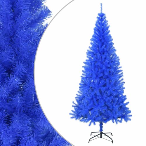 Artificial Christmas Tree with Stand Xmas Decor Blue 180cm PVC