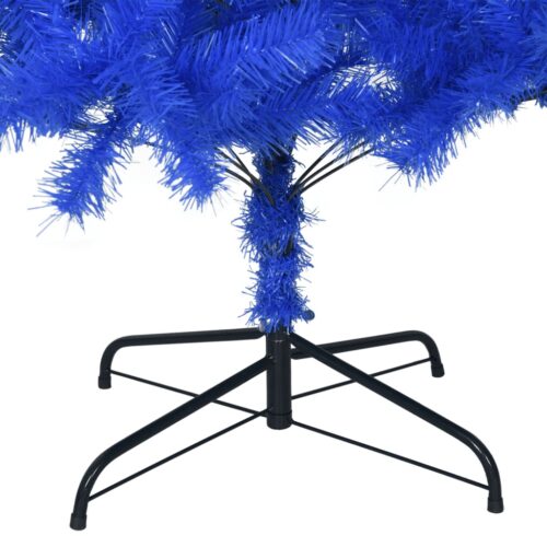Artificial Christmas Tree with Stand Xmas Decor Blue 180cm PVC - Image 5