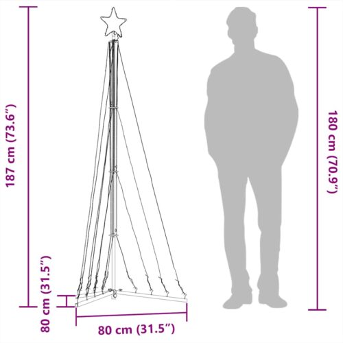 Christmas Tree Light 339 LED Lights Xmas Decor Warm White 187cm - Image 12