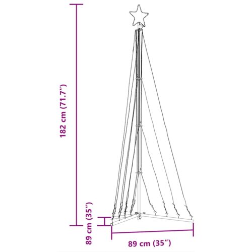 Christmas Tree Light 339 LED Lights Xmas Decor Cold White 182cm - Image 11