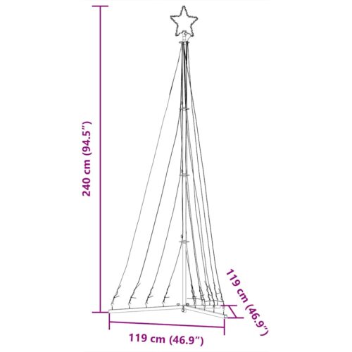 Christmas Tree Light 447 LED Lights Xmas Decor Warm White 240cm - Image 11