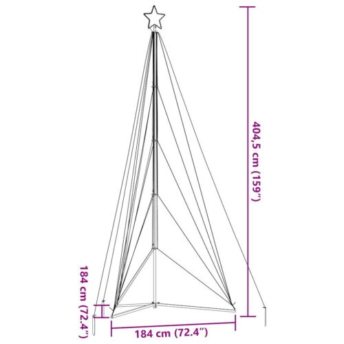 Christmas Tree Light 615 LED Lights Xmas Decor Cold White 404.5cm - Image 11