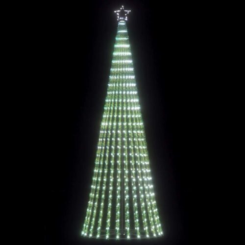 Christmas Tree Light Cone 475 LED Lights Xmas Decor Cold White 250cm - Image 13