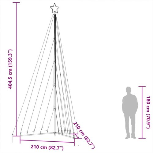 Christmas Tree Light 570 LED Lights Xmas Decor Warm White 404.5cm - Image 12