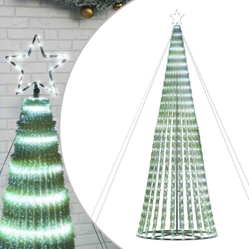 Christmas Tree Light Cone 1028 LED Lights Xmas Decor Cold White 400cm - Image 2