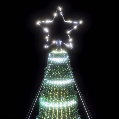 Christmas Tree Light Cone 1028 LED Lights Xmas Decor Cold White 400cm - Image 10